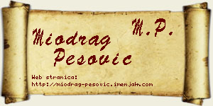 Miodrag Pešović vizit kartica